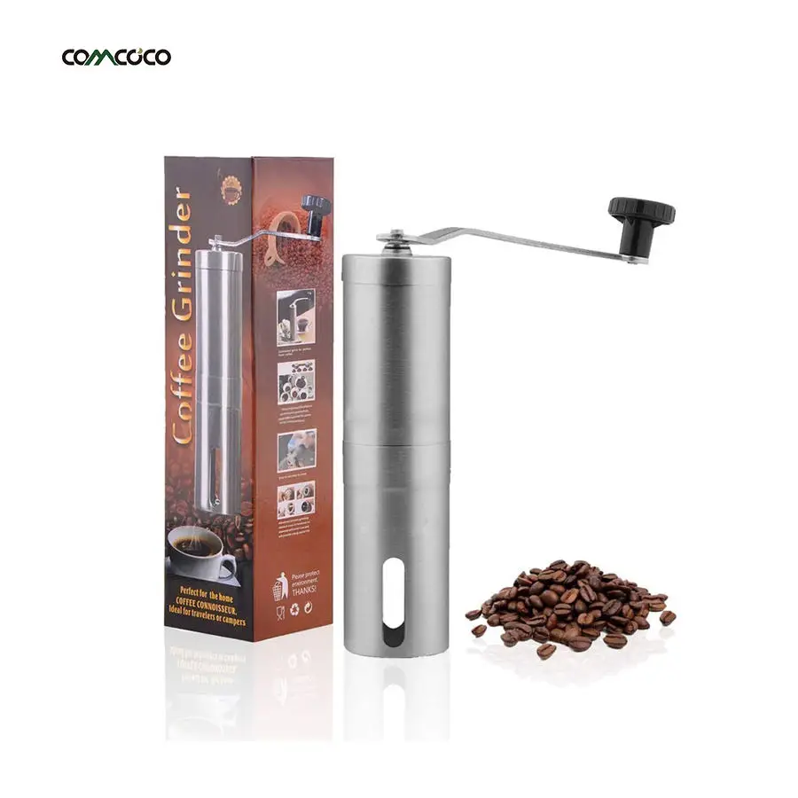 stainless steel manual Coffee Grinder mini Coffee Bean Mill Burr Coffee Grinder
