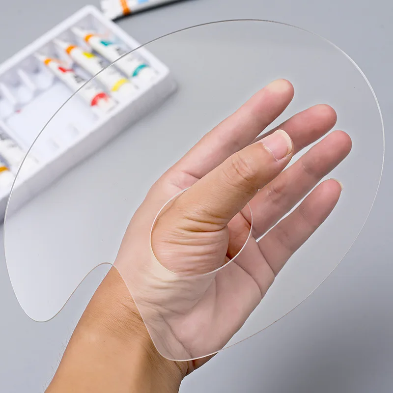 Customize Various Shapes Nail Art Painting Body Oil Painting Clear Acrylic Paint Palette
