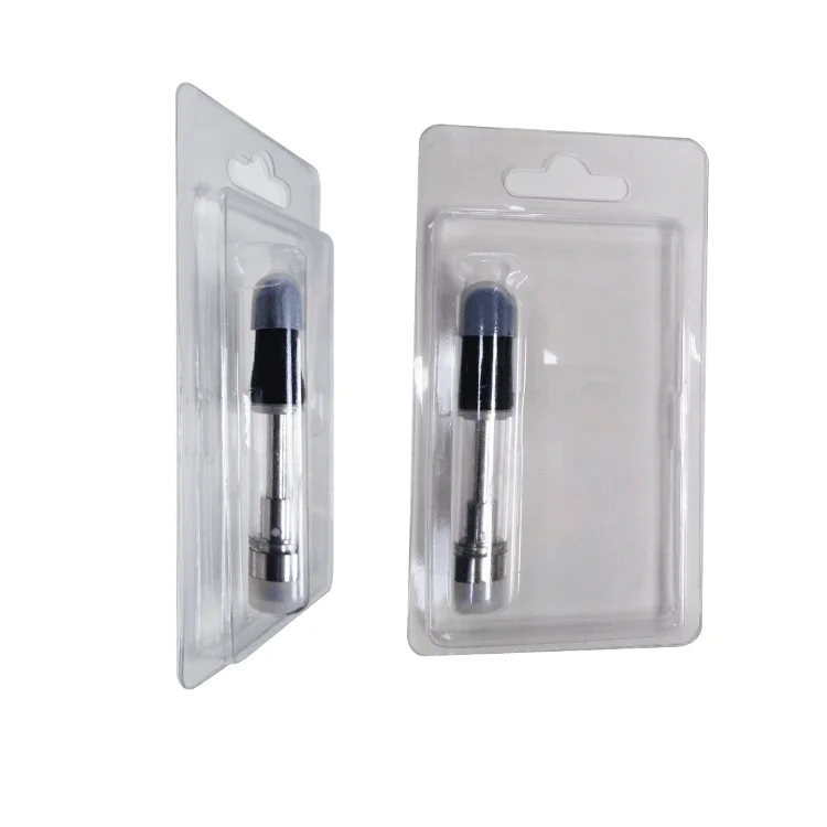 0.5ml 1ml cbd Vape Cartridge Pen Clear Double Blister Card Pack