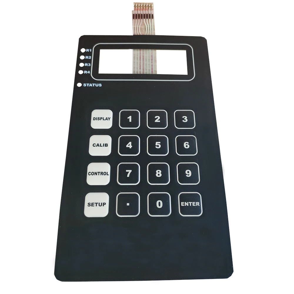 Customized thermostable flexible touch screen tactile buttons membrane switch vivid alphanumeric keypad