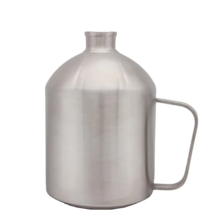 
Best Selling 304 Stainless Steel Home Use Bar 2L Double Wall Insulated Draft Beer Keg Mini Growler 