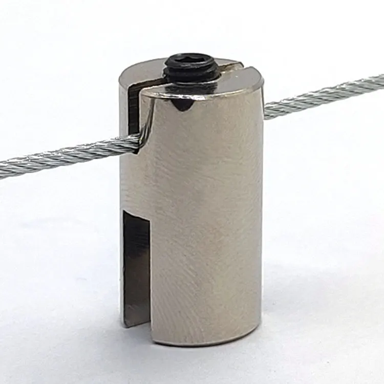 Glass Holder Clamp for  Store Fixtures Display Metal adjustable wire rope clamp