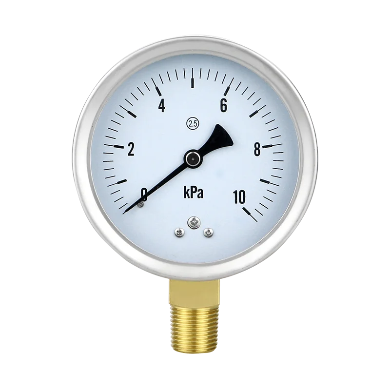 YE100 Combustion Engine Air Gas Static Pressure Gauge Meter 16kpa 40kpa 60kpa Capsule Micro Pressure Gauge