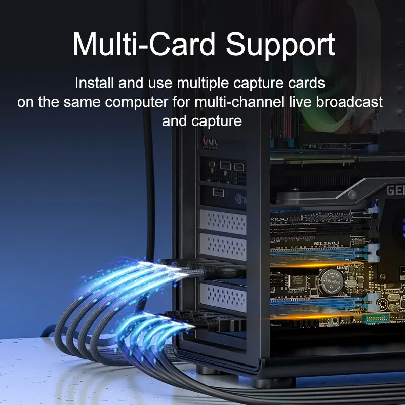 Acasis High Speed+Quality PCIe Capture card 4-CH 1080P/4K HD Video Capture Card for live streaming