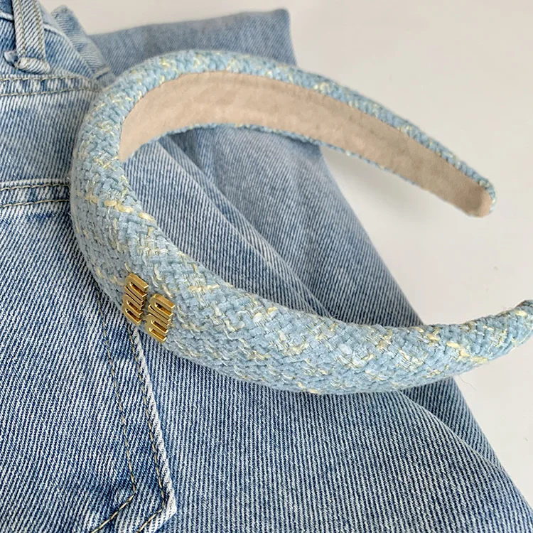 3cm Wide Trendy Hairbands Makeup Wholesale Face Wash cloth Headbands white blue and pink cute young Hair accessories For Women