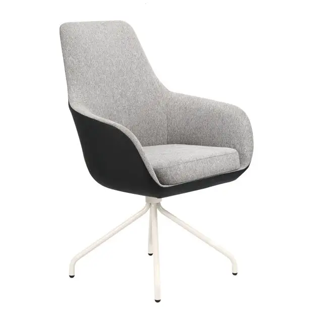 Commercial lobby modern reception upholstery grey fabric lounge leisure office chairs for sales