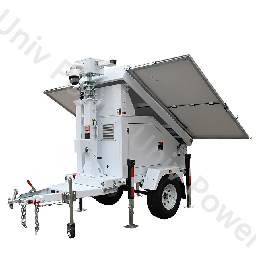 Univ Good price towable CCTV camera solar trailer hot sale in USA market