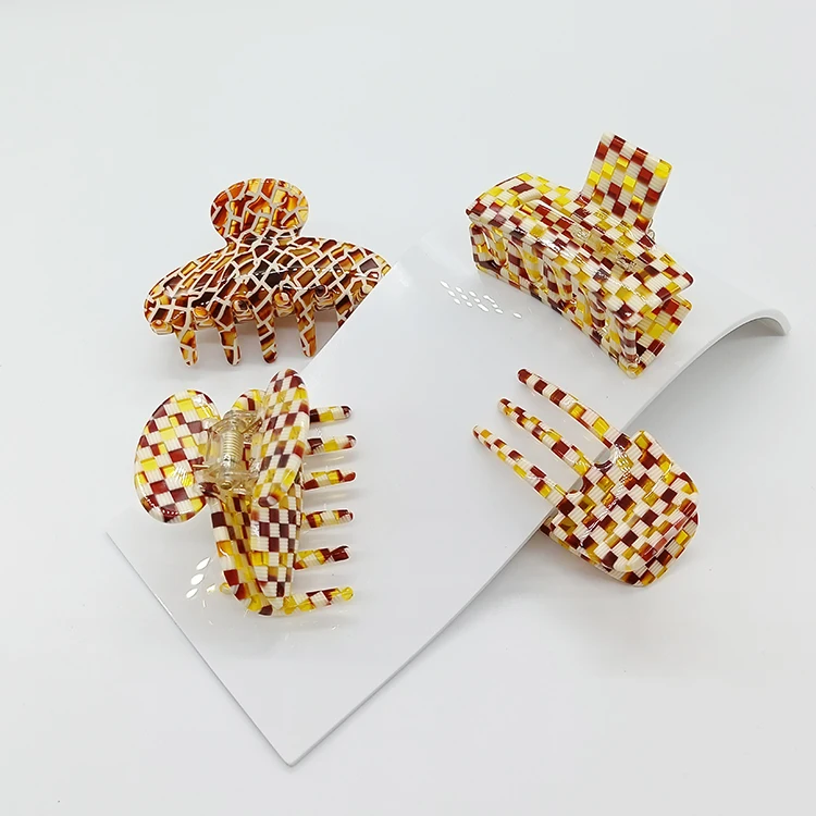 Лидер продаж, модные новые женские аксессуары для волос, простые маленькие ацетатные леопардовые аксессуары для волос, зажимы