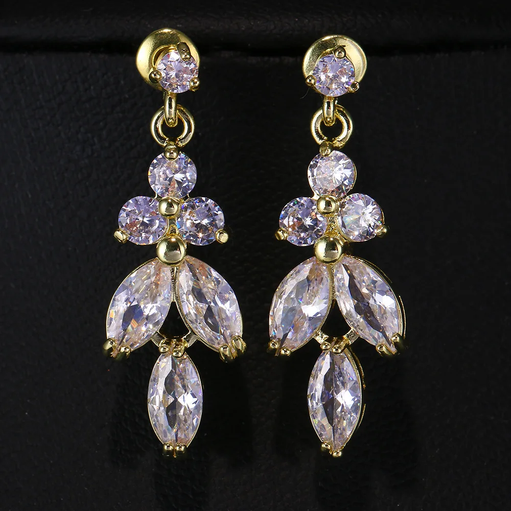 SLBRIDAL Design Rhinestones Crystals Butterfly Cubic Zircon Wedding Jewelry Set Bridal CZ Necklace Earring Set Women Jewelry Set