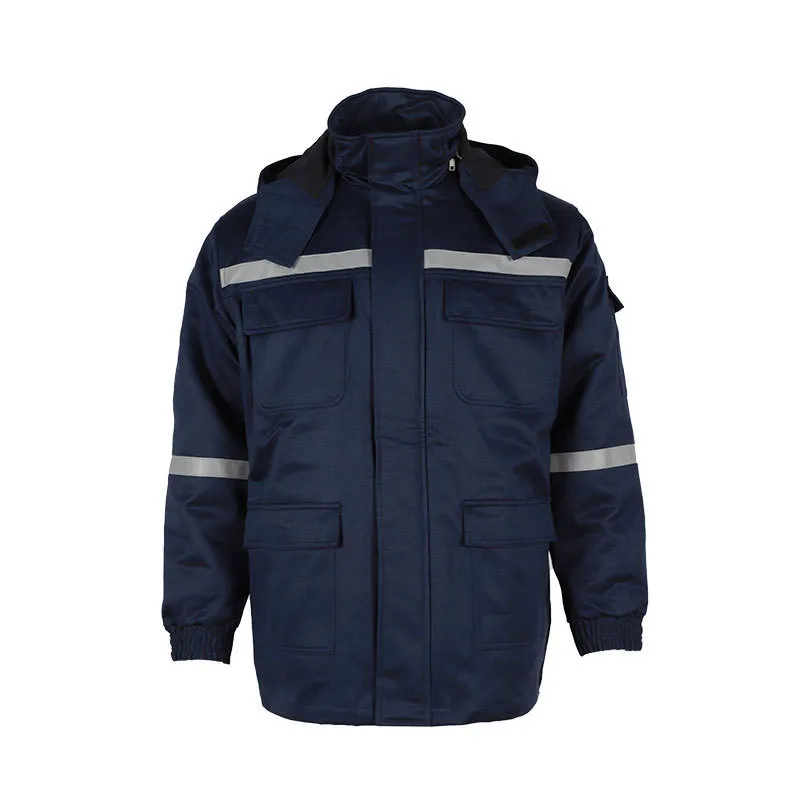 Factory Cheap Price Safety Work Wear Jacket Custom Bomber Jacket Navy Blue Winter Clothes Reflective Parka Jackets For Men