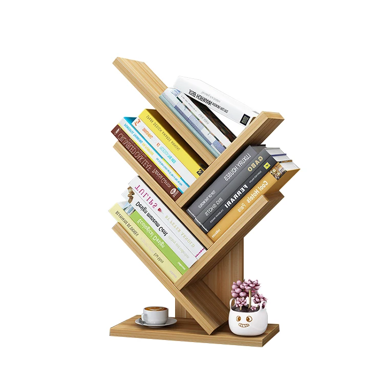 
Wholesale Asymmetrical Design Wooden Book Shelf Modern Rack Children Bookshelves Tree Shaped Bookshelf With 3 Laye  (1600190845752)
