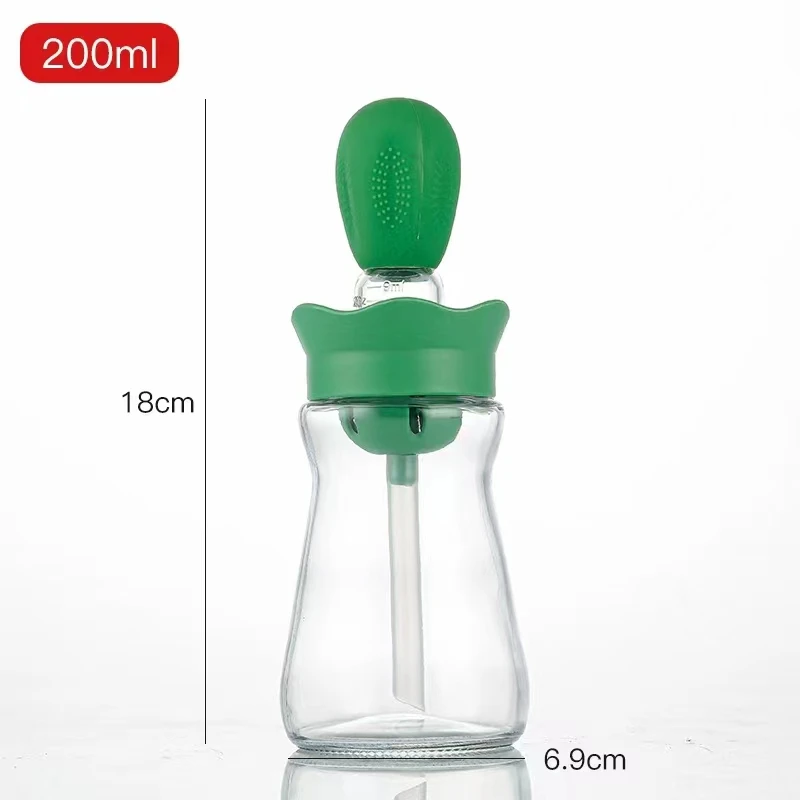Portable Silicone Olive Oil Dispenser Brush oil Bottle with Brush Grill Oil Brushes Liquid Pastry Kitchen Baking BBQ Tool