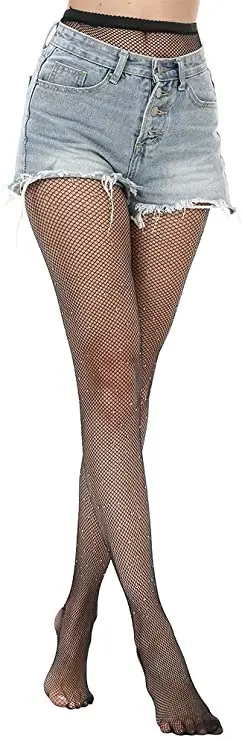 Wonens Black Tights Girl Glitter Socks Bling Rhinestone Elastic Tights Pantyhose for Lady & Women