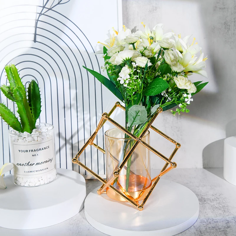 Aspire Creative Bag Shape Flower Vase Glass for Home Decor Table Ornament