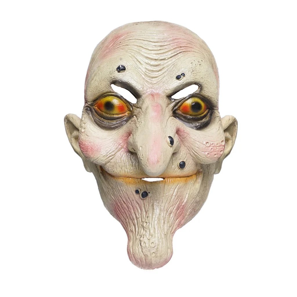 Adult Full Head Mask Lifelike latex witch Headgear realistic Halloween Cosplay Accessory Masque props custom fashion mask