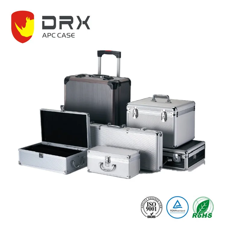 APC008 China Manufacturer Size Customization Hard Aluminum Combination Lock Tool Case Briefcase Aluminum Carrying Case