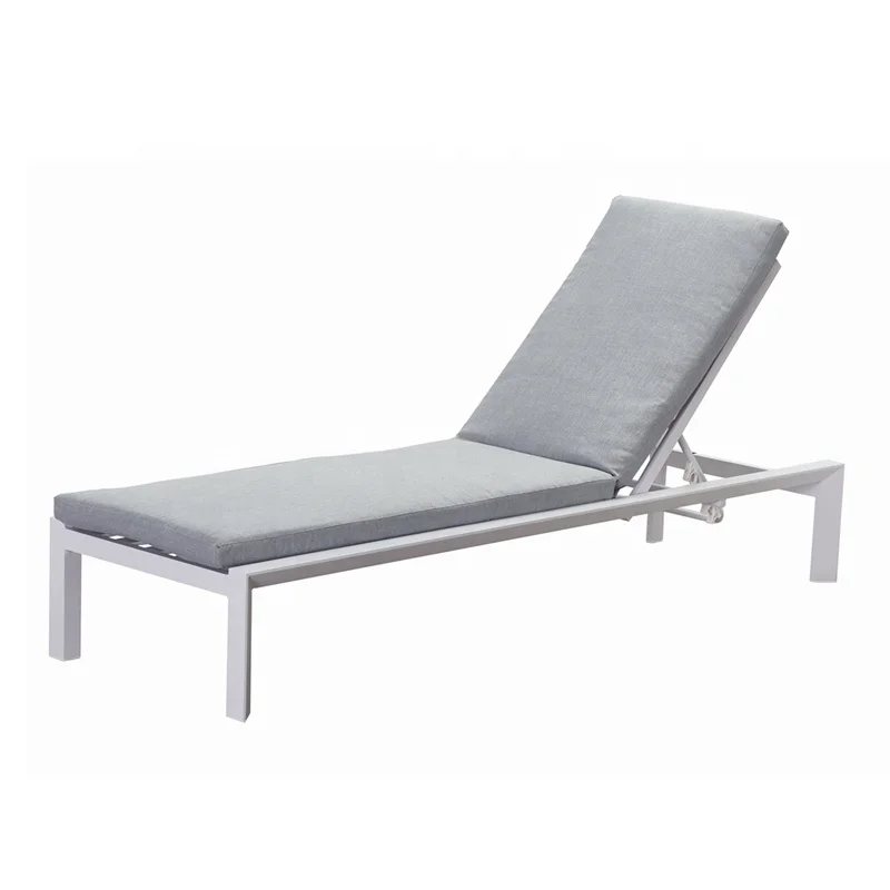 
Hot Sale Professional OEM Factory Waterproof Outdoor Hotel Poolside Furniture Alum Chaise Lounge 