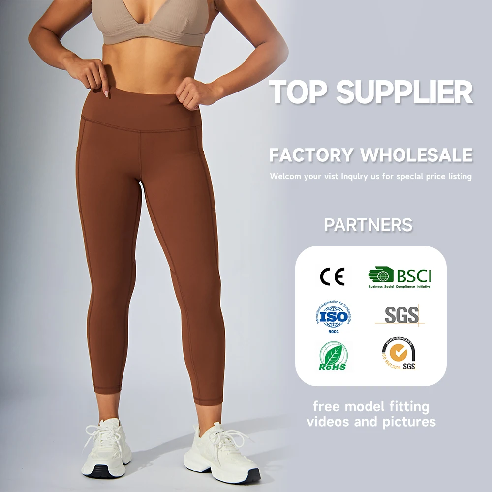 JIEJIN High Quality 2024 Elastic Soft Skin Butt Lift Leggings Tight Yoga Pants Leggings For Women