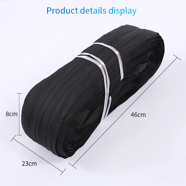 Factory Wholesale 5# Textile Sewing Accessories Luggage Clothing Nylon Coil Zipper Tape Colorful Nylon Zipper 5  For Bags Pants