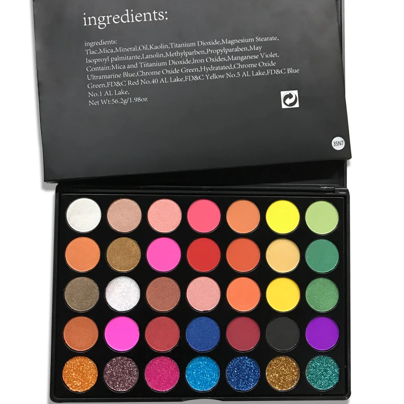 Wholesale  35 Colors  makeup palette mica sombras eye shadow palette eyeshadow pigments