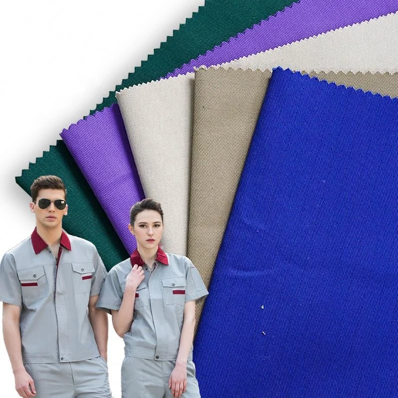 Cvc Fabric China Manufacturer Workwear Fabric Khaki Cotton Twill Uniform Woven For Hat Machinery Workwear