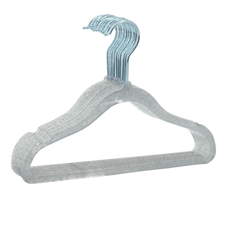 Plastic Gold Powder Non-slip Acrylic Clothes Support Fairy Glitter Transparent Hanger