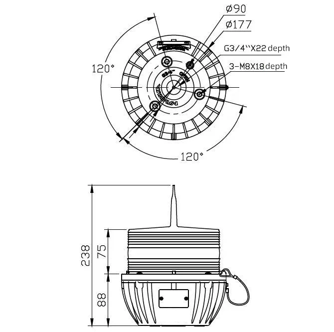 High Luminous LED Aviation Obstruction Light Airports for Television Station Warning Light