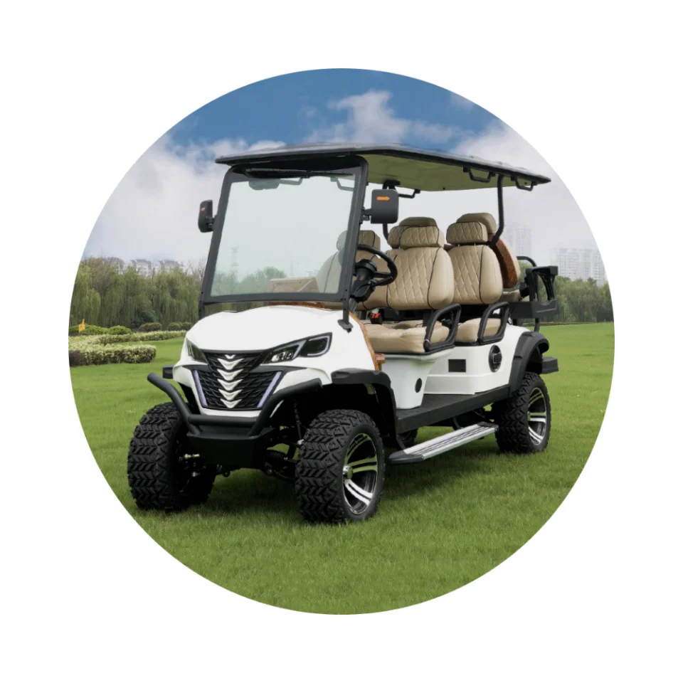 Multi-Functional 4-Disc Brake Golf Karts 72V Lithium Battery AC Motor Electric Steel Golf Cart Various Usage Aluminium Frame