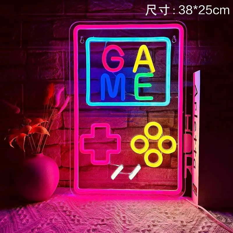 2024 Factory Custom Indoor Wall-Mounted Acrylic Neon Light Sign Mini Shape For Home Store Decoration