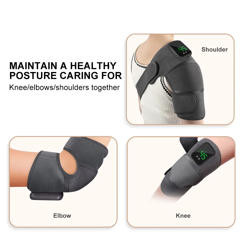 Knee / Elbow / shoulder Joint massager with heat vibration joint with high frequency vibrate pain relief wireless rechargeable