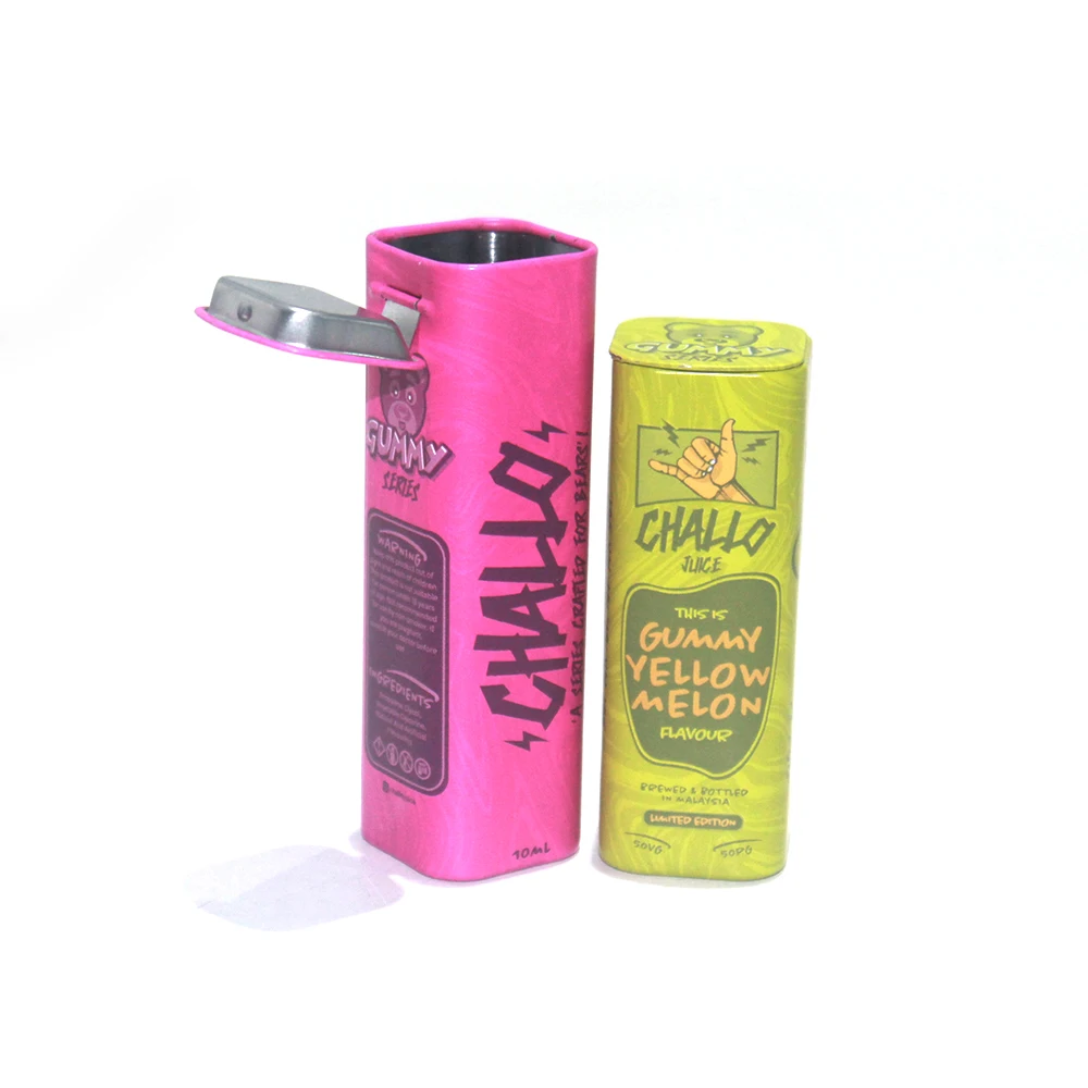 Bespoke Small Square Gummy Mints Tin Package Can With Inner Lid Chewing Candy Gift Metal Box