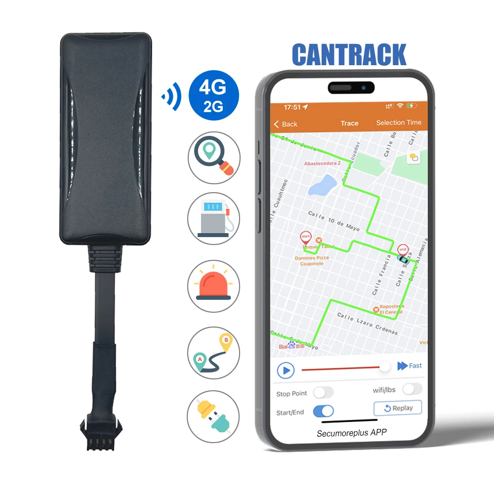 Brazil vehicle rastreador gps 4g+2g J16 tracker with Engine Cut ACC alarm