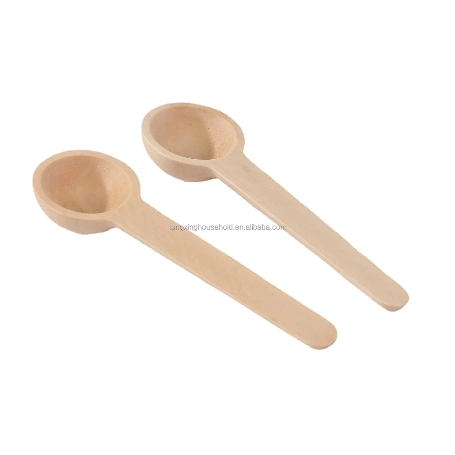Long Handle Little Wooden Scoops Mini Cooking Wooden Salt Spoon Sugar Bath Salt Coffee Tea Measuring Spoon  Small Spice Spoon
