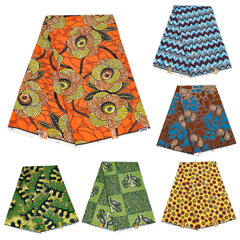 Fashion design African fabric wax print ankara fabric african real wax print tissus for sewing dress BATIK