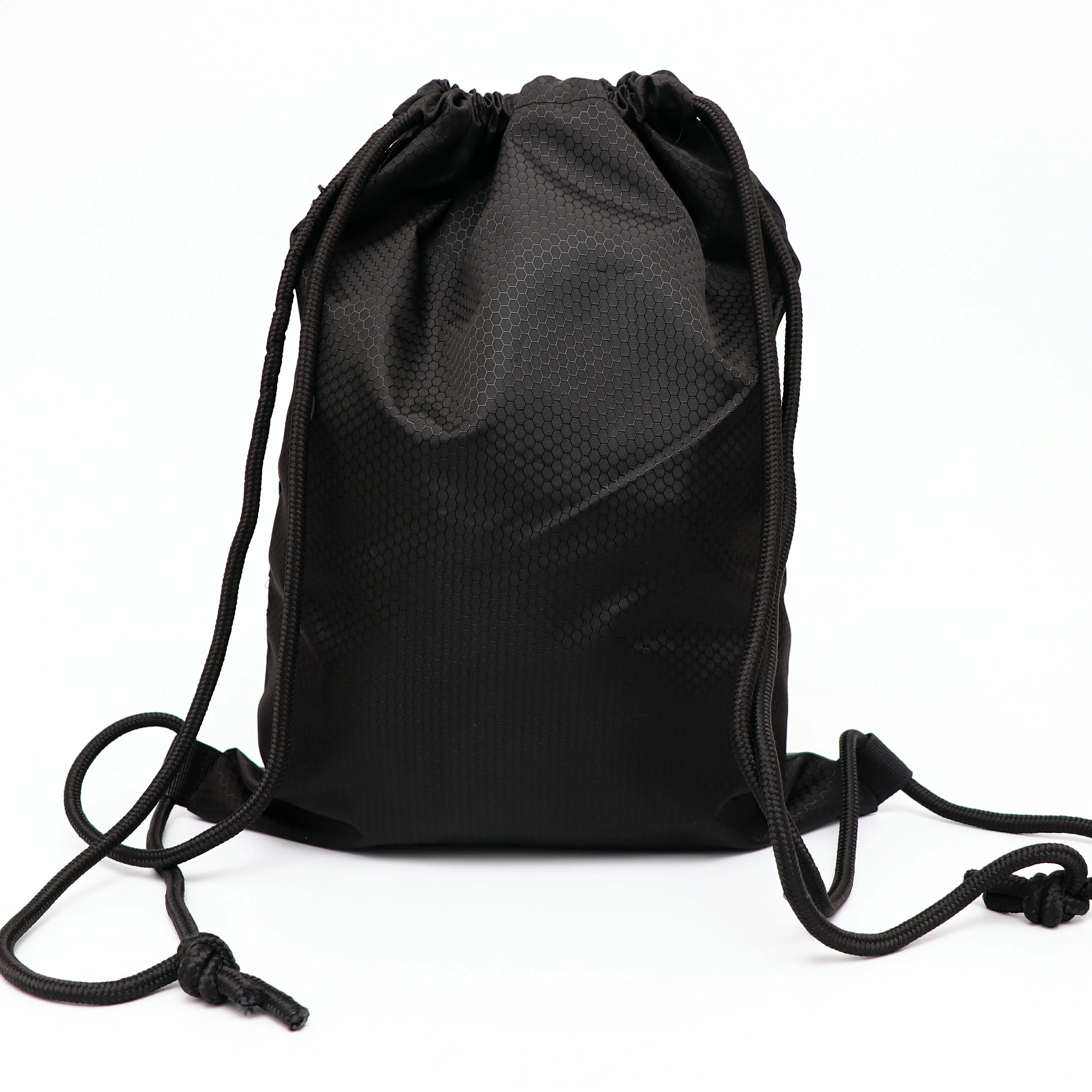 Eco-friendly nylon polyester draw string bag fitness backpack sport gym drawstring backpacks bags with custom print logo