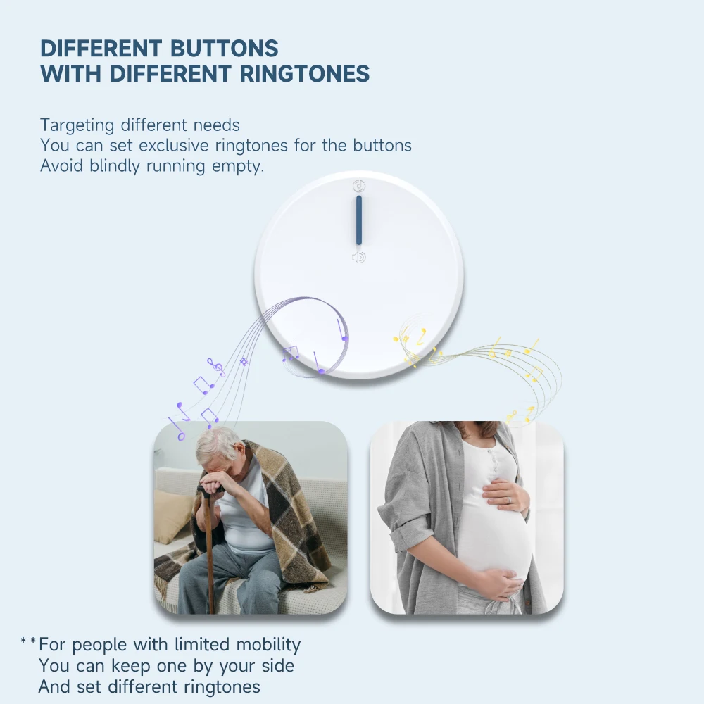 Electronic  Mini Wireless Intelligent Ring Smart Wireless Doorbell Door Bell For Home