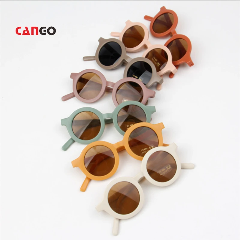 Custom Logo Rotundity Boys Summer Uv Protection Girls Glasses Multiple Colors Baby Kids Sunglasses Wholesale