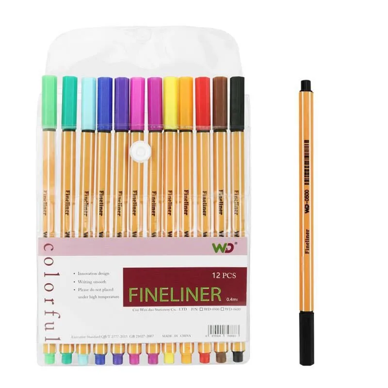 Hot Sale Indonesia Art Marker Water-based Fineliner Pen For Writing Note Taking Calendar