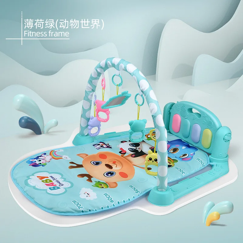 Pedal piano music fitness stand 0-1 years old educational multi-functional kick piano game blanket baby toys