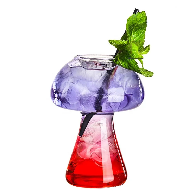 Creative Beer Steins Mushroom Shape Water Beverage Glass Cup