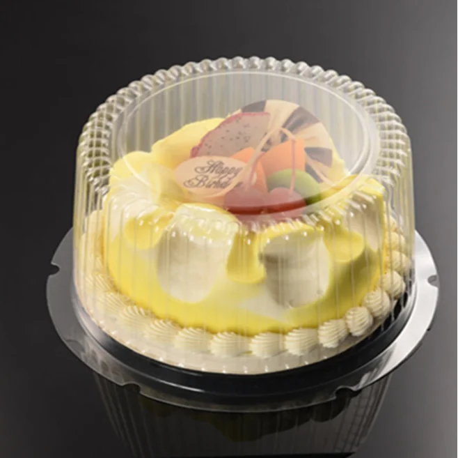 Mini Plastic Clear Custom Round Cake Box Wholesale Plastic Cake Container With Lid Transparent Box Cake Round