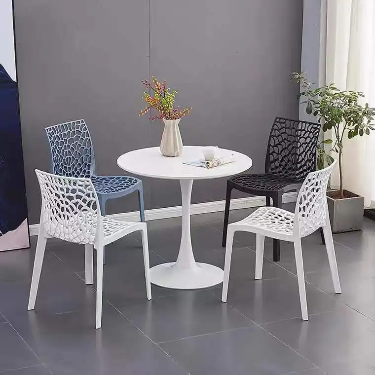 modern dining chair home furniture all PP made stackable plastic chairs seat cooling factory wholesale best quality and price
