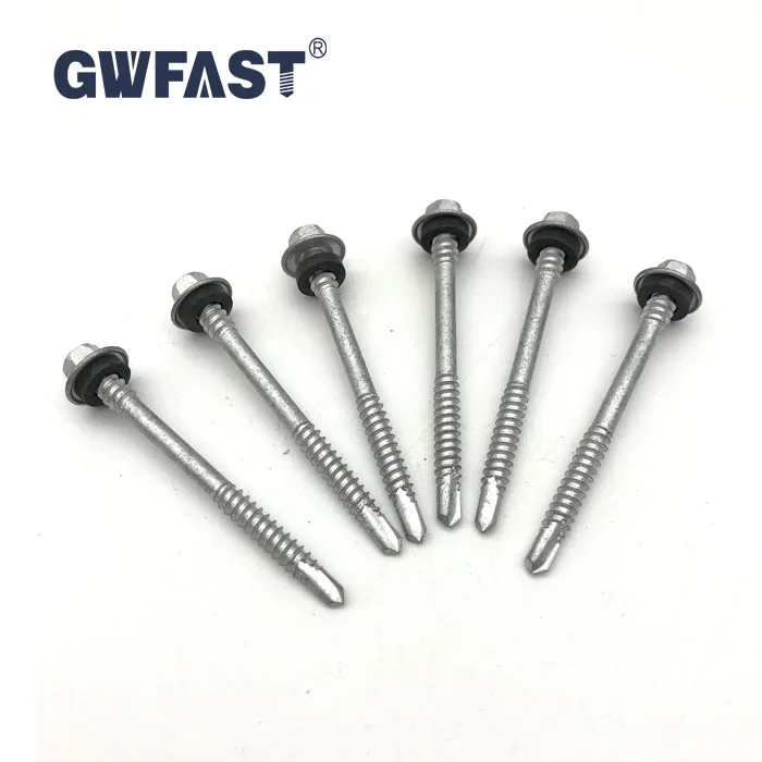 Hex Head Self Drilling Roofing Screw with Washer Double Grip Roof Screws Class 4 Galvanised Roof Screw