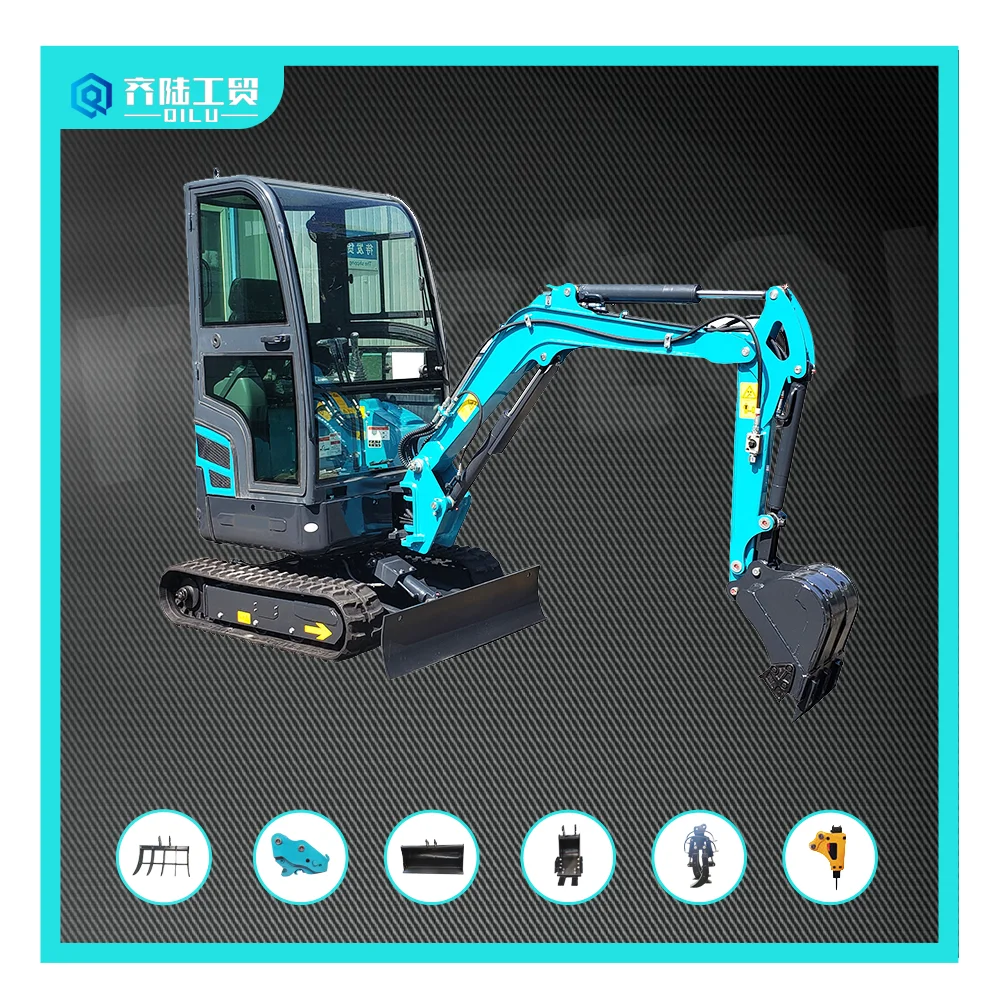Hydraulic Small Mini Home Compact Crawler Agricultural Excavators Machine Farm Micro Digger Smallest Garden Mini Bagger Diesel