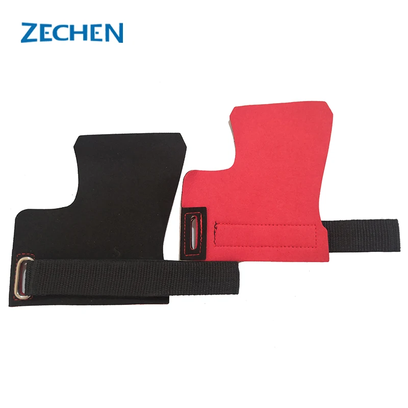 Microfibre leather gymnastics fingerless hand grips for cross fit
