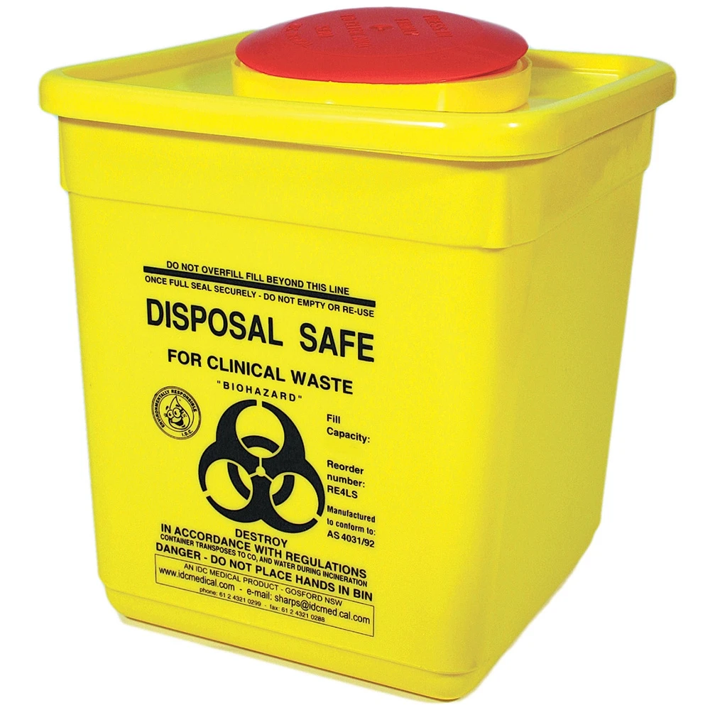 Safety Disposable Medical Needle Waste Sharps Container