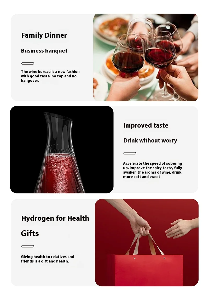 Portable Hydrogen Water Bottle and Wine Aerator