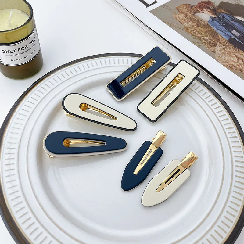 New Acetic Acid Hairpin white Hair Clips Duck Mouth Clip Hairpin blue Curl Clips