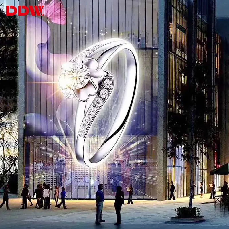 
Wholesale price p4 outdoor led glass mesh screen curtain led billboard transparent led window display screen 