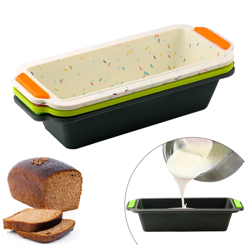 0504 Rectangular toast bread mold DIY non-stick silicone cake baking tool